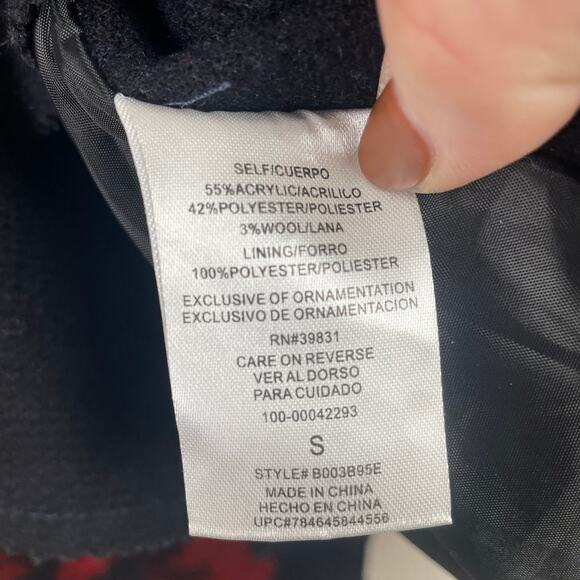 Democracy Women Wool Blend Floral Vest Size Small Boho Artsy Western Ranch Retro - Picture 7 of 8